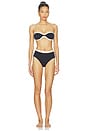 view 4 of 4 Trim Front Bandeau Bikini Top in Black