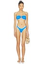 view 4 of 4 Scoop High Cut Bikini Bottom in Sapphire
