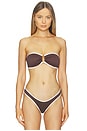 view 1 of 5 TOP BIKINI BANDA BEACH BOUND in Dark Chocolate