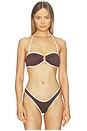 view 2 of 5 TOP BIKINI BANDA BEACH BOUND in Dark Chocolate