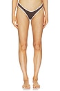 view 1 of 4 Beach Bound Scoop High Cut Bikini Bottom in Dark Chocolate