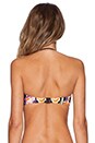 view 4 of 4 Romeo Rose Zip Front Bandeau Bikini Top in Black