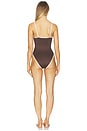 view 3 of 3 Beach Bound Square Neck One Piece in Dark Chocolate