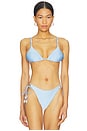view 1 of 5 PALERMO SLIDE トライアングルビキニトップ in Powder Blue
