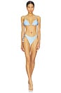view 4 of 4 Palermo Loop Side Tie Bikini Bottom in Powder Blue
