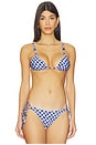view 1 of 5 Marseille Slide Triangle Bikini Top in Blue Indigo