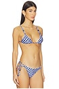 view 2 of 5 Marseille Slide Triangle Bikini Top in Blue Indigo