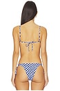 view 3 of 5 Marseille Slide Triangle Bikini Top in Blue Indigo