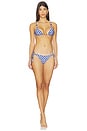 view 4 of 5 Marseille Slide Triangle Bikini Top in Blue Indigo