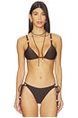view 1 of 5 Palermo Slide Triangle Bikini Top in Sepia