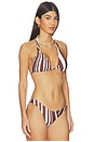 view 2 of 4 Coastline Longline Triangle Bikini Top in Cocoa