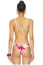 view 3 of 4 HAUT DE MAILLOT DE BAIN TRIANGLE MAY FLOWER SLIDE in Cosmo Red