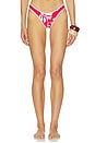 view 1 of 4 BAS DE MAILLOT DE BAIN TAILLE HAUTE MAY FLOWER SCOOP in Cosmo Red