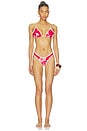 view 4 of 4 BAS DE MAILLOT DE BAIN TAILLE HAUTE MAY FLOWER SCOOP in Cosmo Red