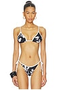 view 1 of 4 TOP BIKINI TRIANGULAR MAY FLOWERSLIDE in Black