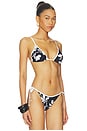 view 2 of 4 TOP BIKINI TRIANGULAR MAY FLOWERSLIDE in Black