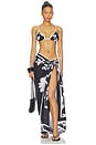 view 4 of 4 TOP BIKINI TRIANGULAR MAY FLOWERSLIDE in Black