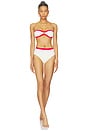 view 5 of 5 HAUT DE MAILLOT DE BAIN FORME BANDEAU BAND WAVE TRIM in Ecru