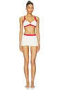 view 4 of 4 HAUT DE MAILLOT DE BAIN BRASSIÈRE BAND WAVE TRIM FRONT in Ecru