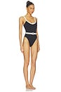 view 2 of 3 MAILLOT DE BAIN 1 PIÈCE BAND WAVE BELTED RETRO in Black