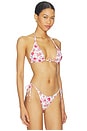 view 2 of 4 TOP DE BIKINI TRIANGULAR DE SILUETA LARGA SUMMER CHINTZ LONGLINE SLIDE TRI in Ecru