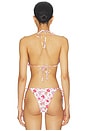 view 3 of 4 TOP DE BIKINI TRIANGULAR DE SILUETA LARGA SUMMER CHINTZ LONGLINE SLIDE TRI in Ecru