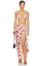 view 4 of 4 TOP DE BIKINI TRIANGULAR DE SILUETA LARGA SUMMER CHINTZ LONGLINE SLIDE TRI in Ecru