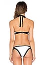 view 3 of 3 Block Party High Neck Bikini Top in White