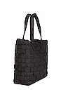 view 3 of 4 Criss Cross Woven Tote in Black