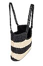 view 4 of 4 Splice Woven Tote in Black & Natural