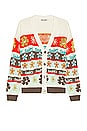 view 1 of 3 Amber Graphic Intarsia Knit Cardigan in Multi