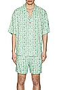 view 3 of 4 Colton Resort Collar Short Sleeve Shirt in Green