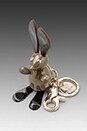 view 1 of 4 Bunny Key Chain in Taupe
