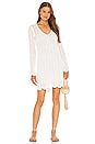 view 1 of 3 Mesh Knit Dress in White