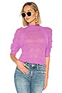 view 1 of 5 Short Sleeve Sweater in Striking Purple