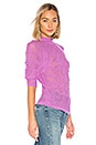 view 3 of 5 Short Sleeve Sweater in Striking Purple