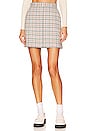 view 1 of 4 Checked Trapeze Mini Skirt in Milk