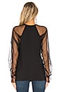 view 3 of 4 Tulle Sleeve Top in Black