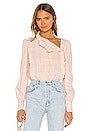 view 2 of 5 Textured Poplin Blouse in Pink Sand