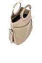 view 4 of 5 Monroe Small Leather Bracelet Tote in Motty Grey