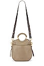 view 5 of 5 Monroe Small Leather Bracelet Tote in Motty Grey