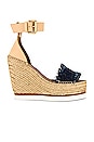 view 1 of 5 Frayed Wedge in Denim