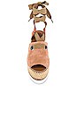 view 4 of 5 Glyn Wrap Platform Sandal in Powder & Natural Calf