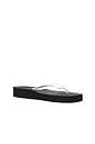 view 3 of 6 Tapered Platform Flip Flop in Black Transparent
