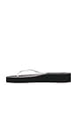 view 5 of 6 Tapered Platform Flip Flop in Black Transparent