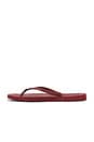 view 5 of 6 Tapered Flip Flop in Burgundy