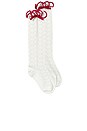view 1 of 1 Kids Knee High Bow Socks in Cream