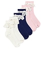 view 1 of 4 Kids Lace Trim Bow Socks in Multi