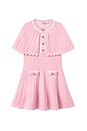 view 1 of 2 Kids Knitted Cape Dress in Pink