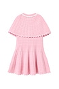 view 2 of 2 Kids Knitted Cape Dress in Pink